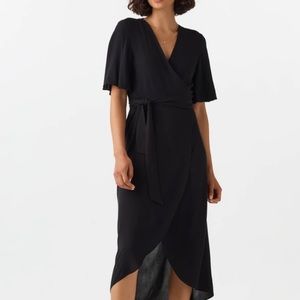 Vetta Wrap + Slip dress limited edition black